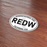 Redwood National Park White Oval Bumper Sticker