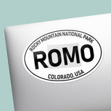 Rocky Mountain National Park White Oval Bumper Sticker