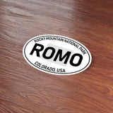 Rocky Mountain National Park White Oval Bumper Sticker