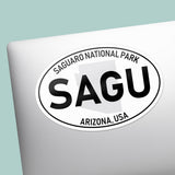 Saguaro National Park White Oval Bumper Sticker