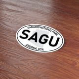 Saguaro National Park White Oval Bumper Sticker