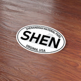 Shenandoah National Park White Oval Bumper Sticker