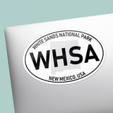 White Sands National Park White Oval Bumper Sticker