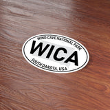 Wind Cave National Park White Oval Bumper Sticker