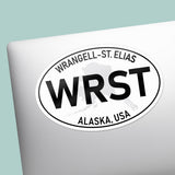 Wrangell St. Elias National Park White Oval Bumper Sticker