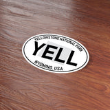 Yellowstone National Park White Oval Bumper Sticker