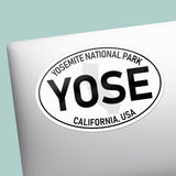 Yosemite National Park White Oval Bumper Sticker