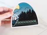 Ahhh PNW Mountain Sticker - Large Size
