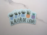 Aloe Love Cute Succulent Stickers