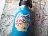 Beach Bum Ocean Shore Sticker on Hydroflask