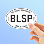 White Oval Bear Lake Idaho & Utah Sticker