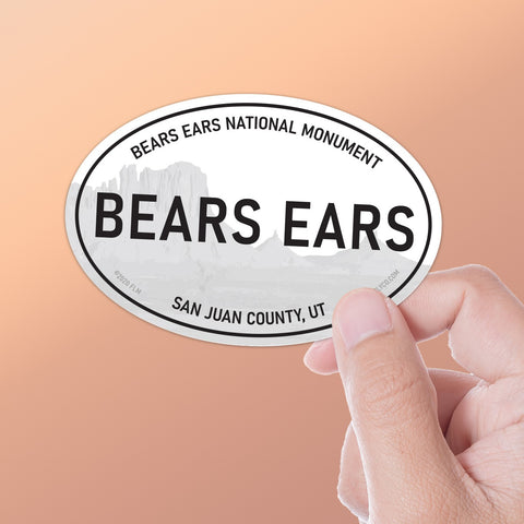 Bears Ears National Monument White Oval Sticker