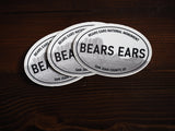 Bears Ears National Monument Utah White Oval Stickers