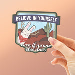 Jackalope Believe in Yourself Desert Sticker