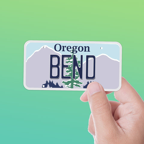Bend Oregon License Plate Sticker