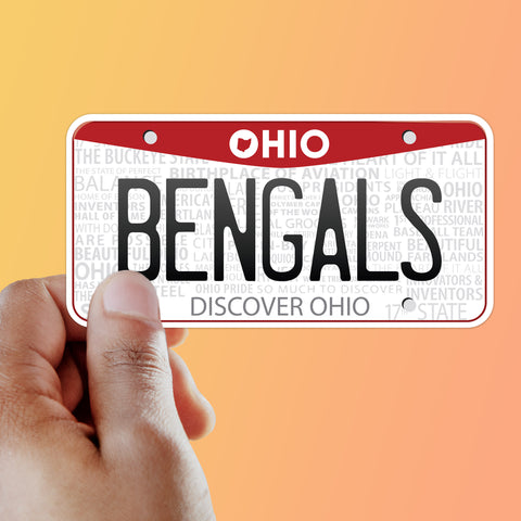 Cincinnati Bengals Ohio License Plate Sticker