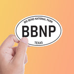 White Oval Big Bend National Park Sticker