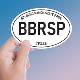 White Oval Big Bend Ranch State Park Sticker