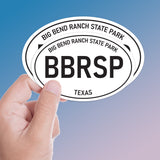 White Oval Big Bend Ranch State Park Sticker