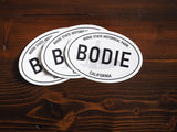 Bodie Ghost Town CA White Oval Stickers