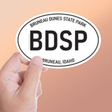 White Oval Bruneau Dunes Idaho Sticker