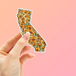 Retro California Poppy Sticker