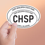 White Oval Cape Henlopen State Park Sticker