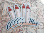 Cape May NJ Stickers, Jersey Shore Lighthouse Decals