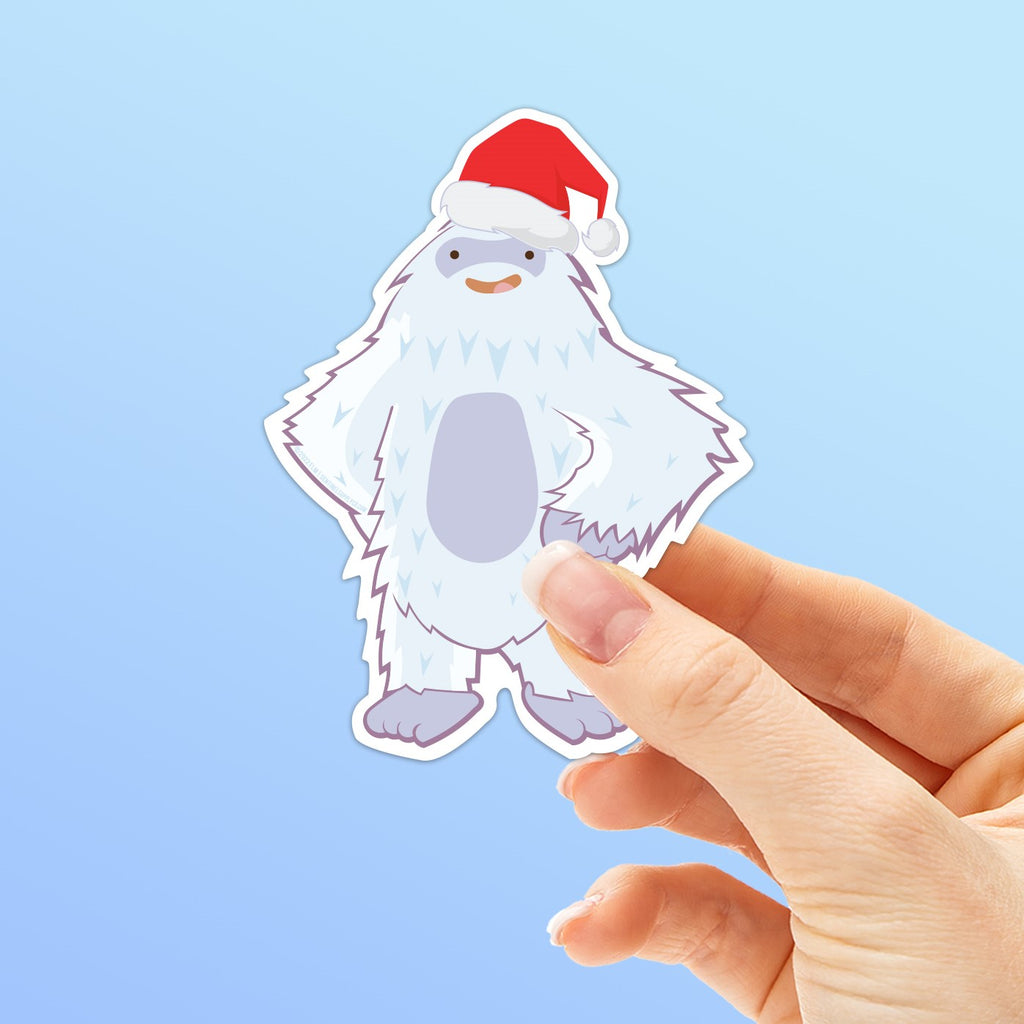 Santa Yeti Sticker - Cute Christmas Decals for Hydroflask & Laptop