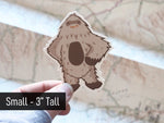 Confident Bigfoot Die Cut Sticker - Small