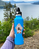 Confident Bigfoot Sticker on Hydroflask