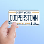 Cooperstown New York License Plate Sticker