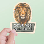 Courage Dear Heart CS Lewis Quote Sticker