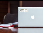 Dry Fly or Die Fly Fishing Sticker on Laptop