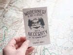 Edward Abbey Wilderness Quote Sticker in Light Tan