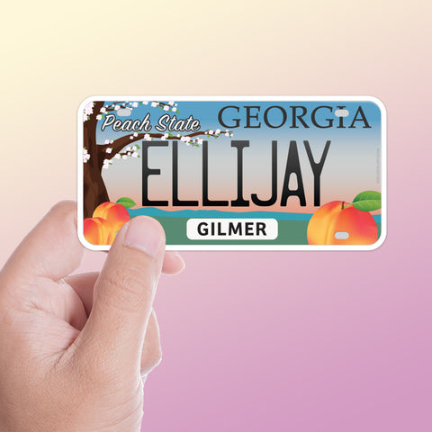 Ellijay Georgia License Plate Sticker