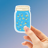 Lightning Bugs in Mason Jar Sticker