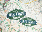 Free Range Human Sticker Size Comparison