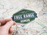 Free Range Human Sticker - Large Size