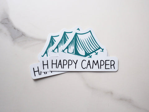 Happy Camper Tent Camping Bumper Sticker for Car – Sentinel Supply