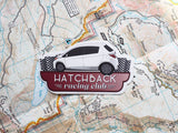 Hatchback Racing Club Funny Compact Car Sticker