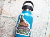 Leave No Trace Idaho Hiking Sticker on Hydroflask