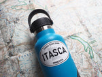 Itasca State Park Minnesota White Oval Sticker - 3" Decal on Hydroflask