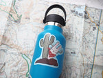 Cute Jackalope Sticker on Hydroflask, Small 3" Water Bottle Size