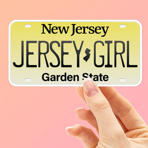 Jersey Girl NJ License Plate Sticker