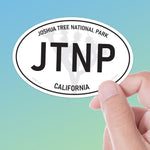 Joshua Tree CA White Oval Bumper Sticker