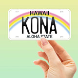 Hawaii License Plate Sticker - Choose Your Hawaiian Cities & Phrases