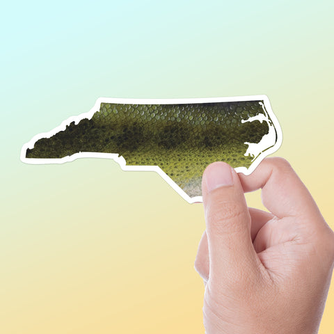 Largemouth Bass North Carolina Fishing Sticker