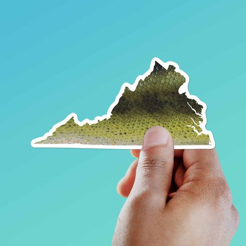 Largemouth Bass Virginia Fishing Sticker