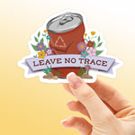 Leave No Trace Beer Can Sticker